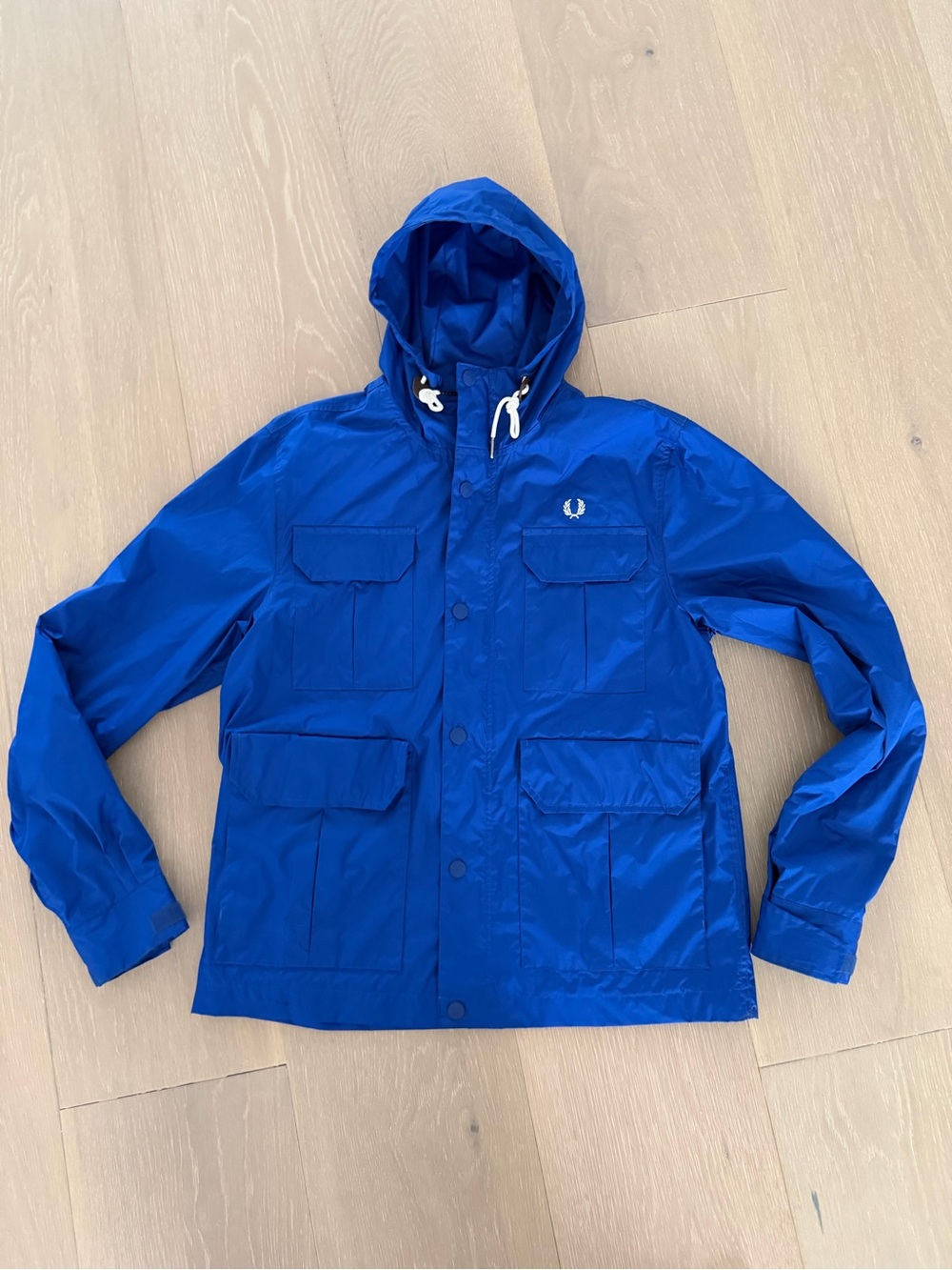 Fred Perry Blue Hooded Jacket